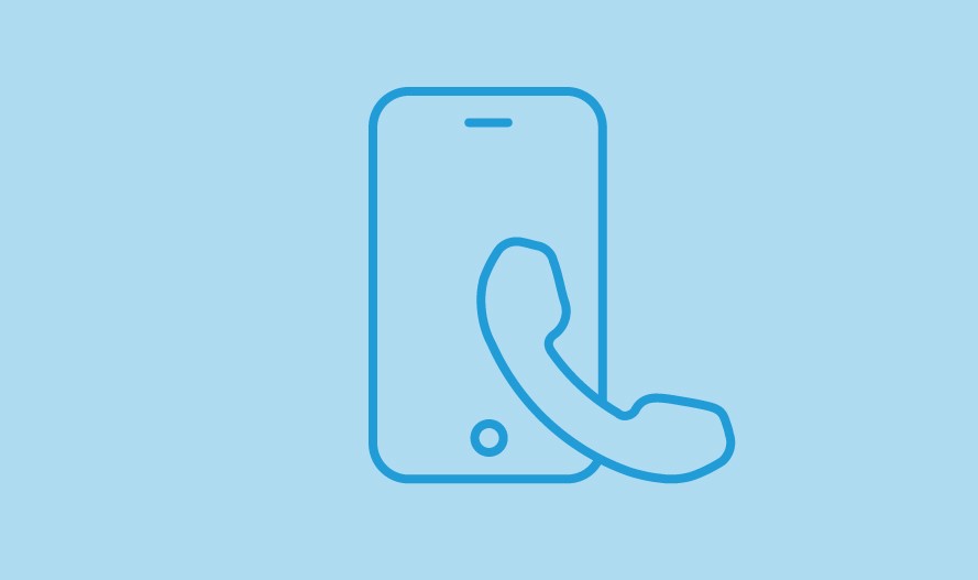 Free Cell Phone Icon - Blue