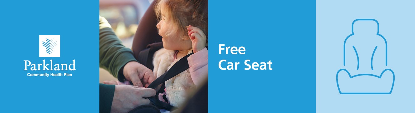 free car seat banner - blue