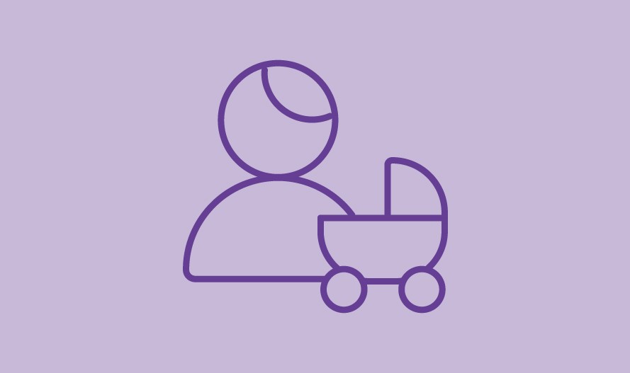 Postpartum Visits Icon - Purple