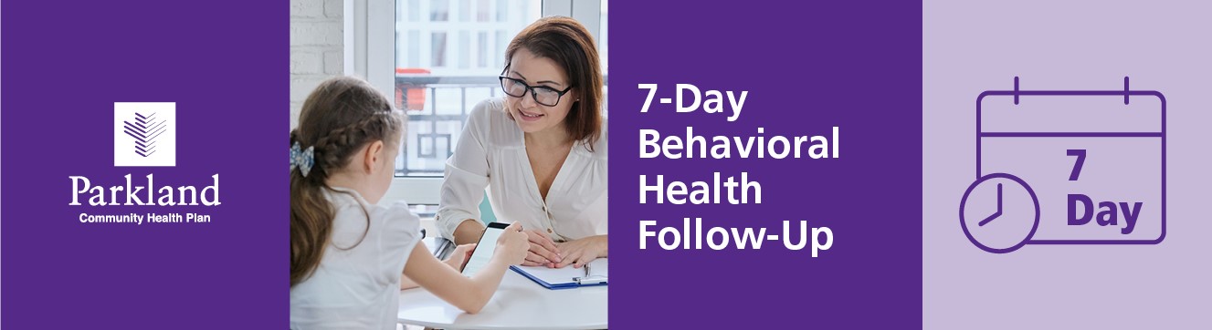 7-Day Behavioral Health Follow-Up banner - purple